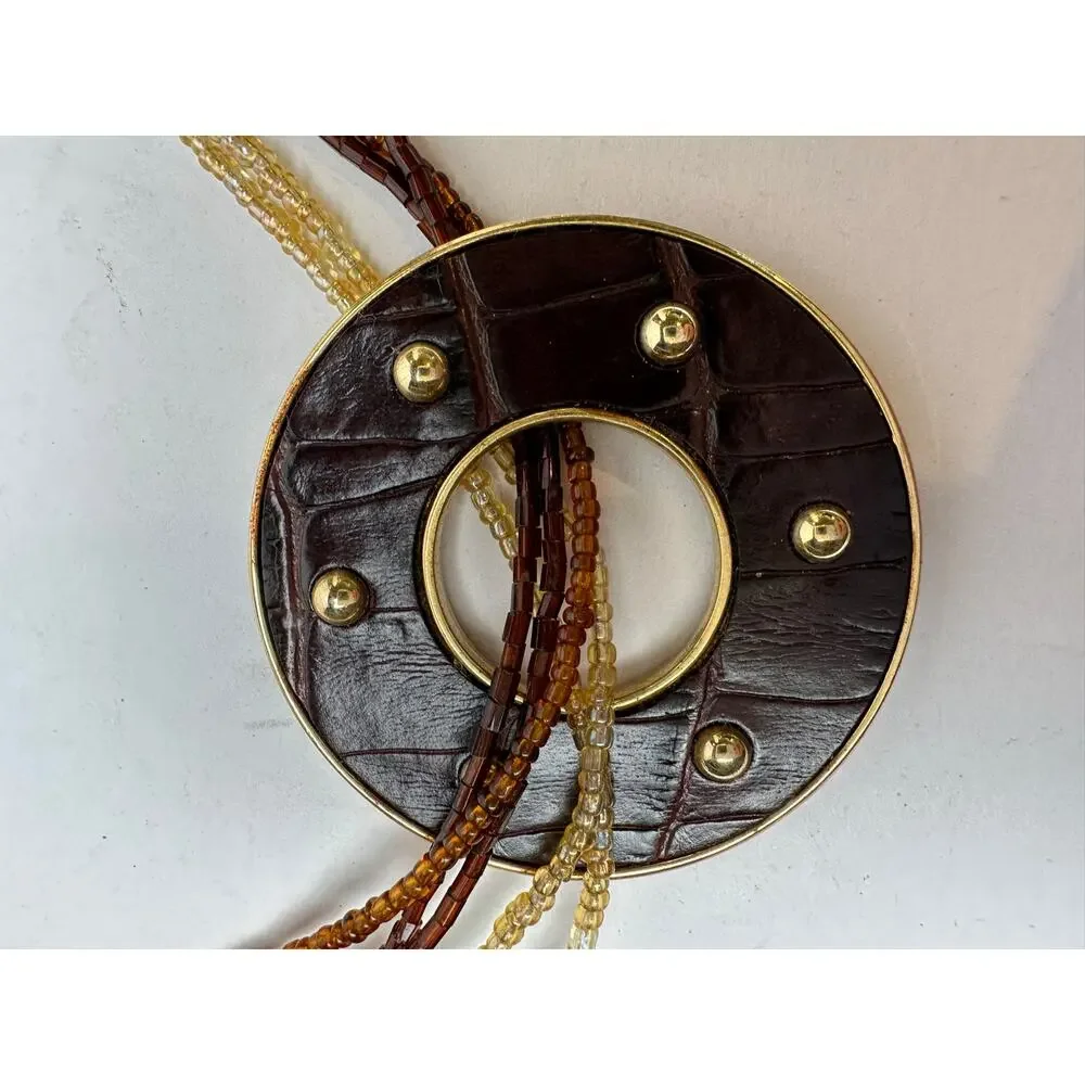 Multi Strand Disc Necklace